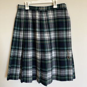 Ann Stevens New York Vintage Plaid Rockabilly Drk Academia Kilt Skirt Size 13/14